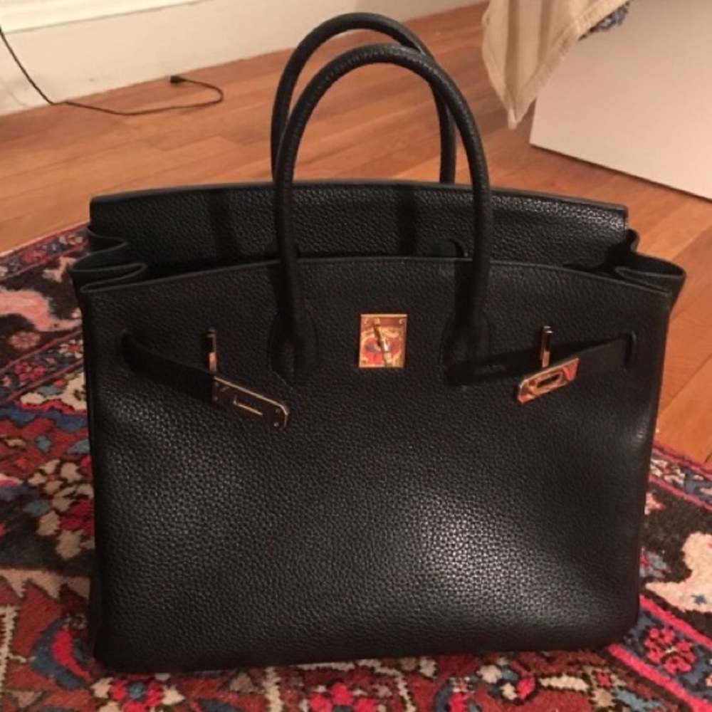 ♠️ Luxe Leather Bag Blk ♠️